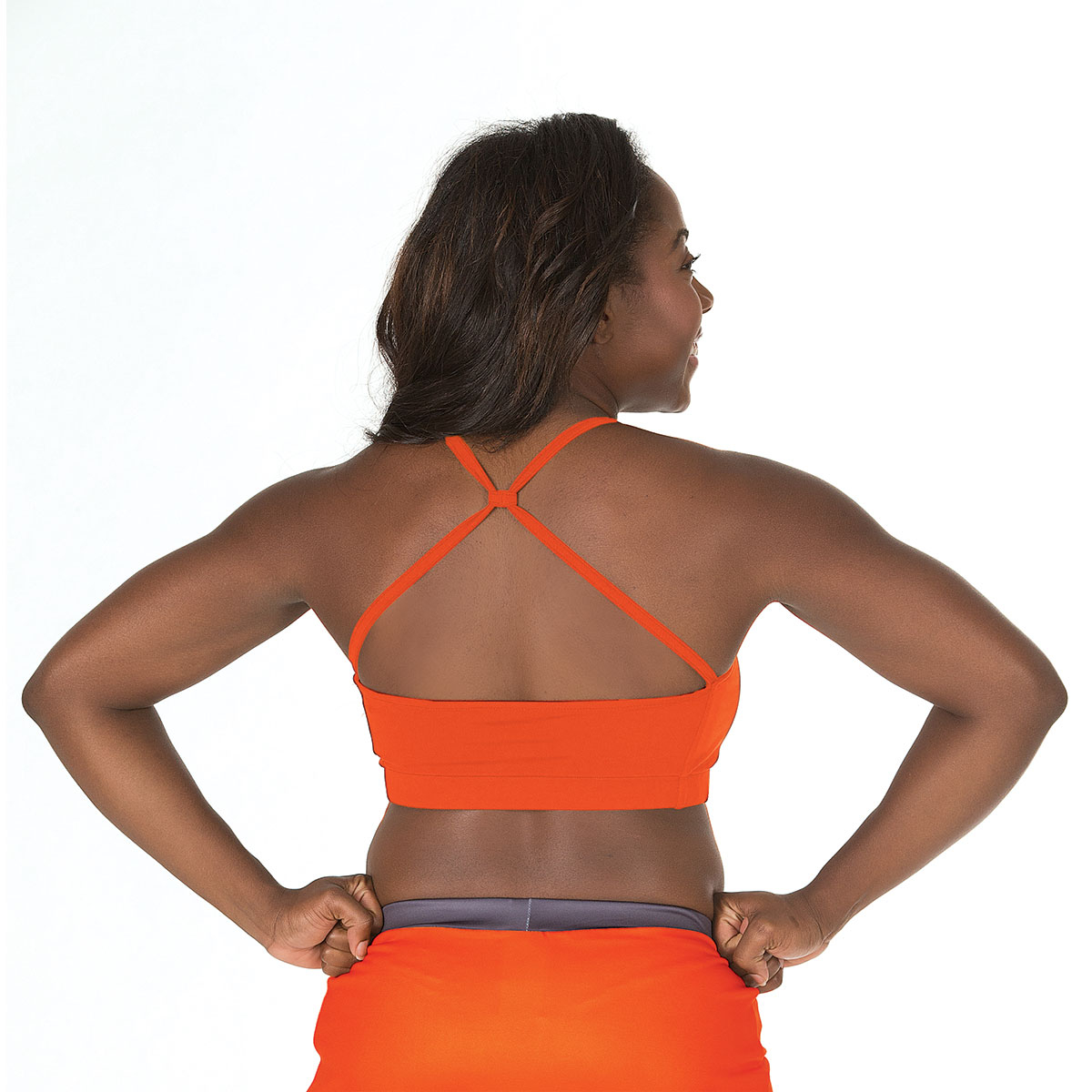 Specialty Fabric Double Criss-Cross Back Sports Bra