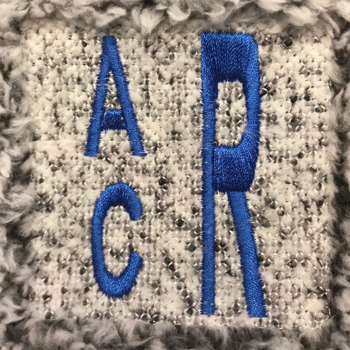 One Color Block Periodic Table Initials Monogram with Stitch-Down (MPTILARLSD)