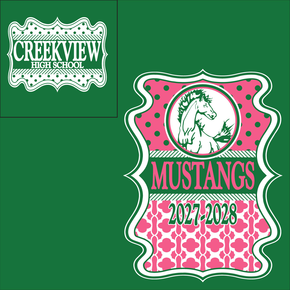 1 Color Frocket 2 Color Preppy Back Screenprint Design (CTND128)