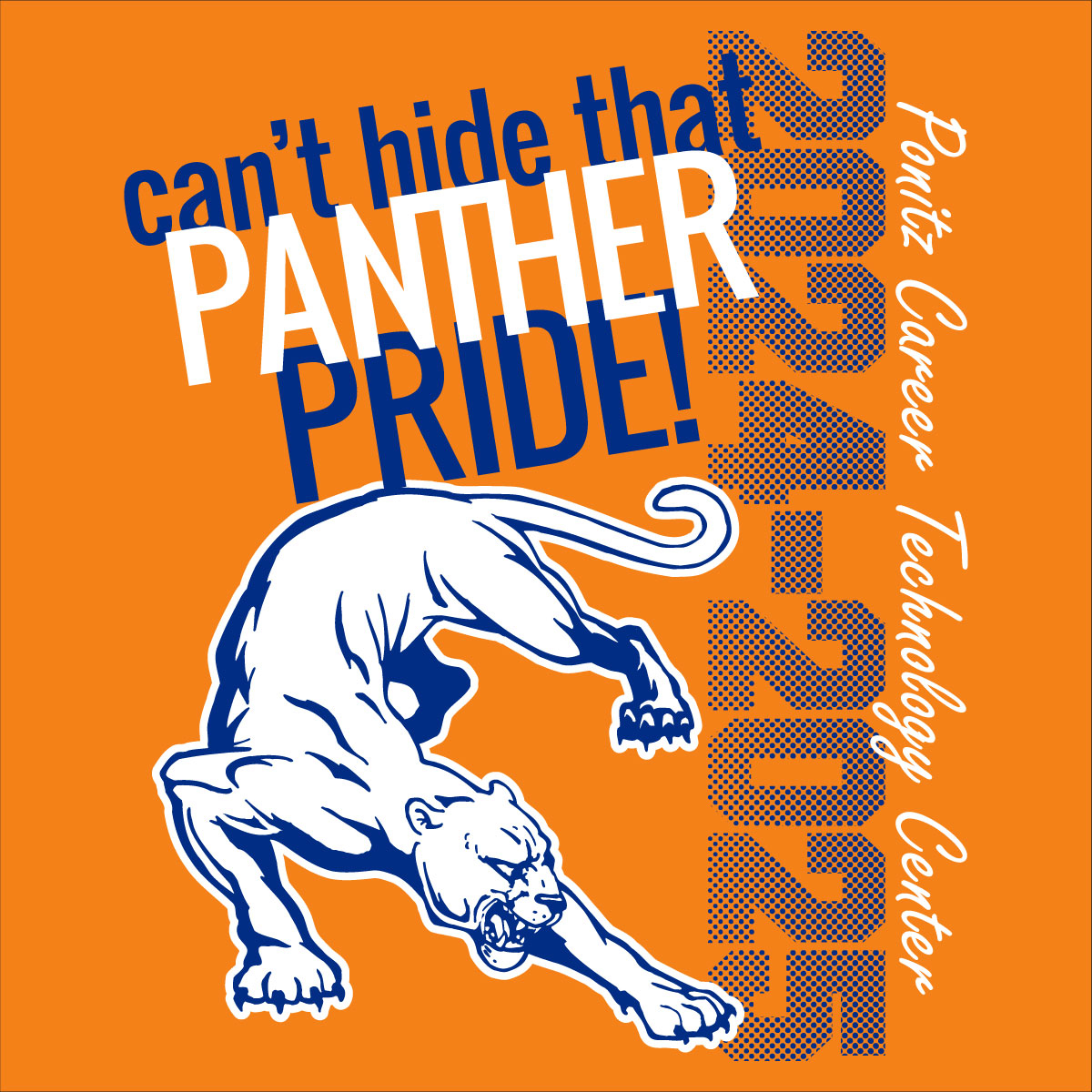 2 Color Can't Hide Team Pride Screenprint Design (CTND131)