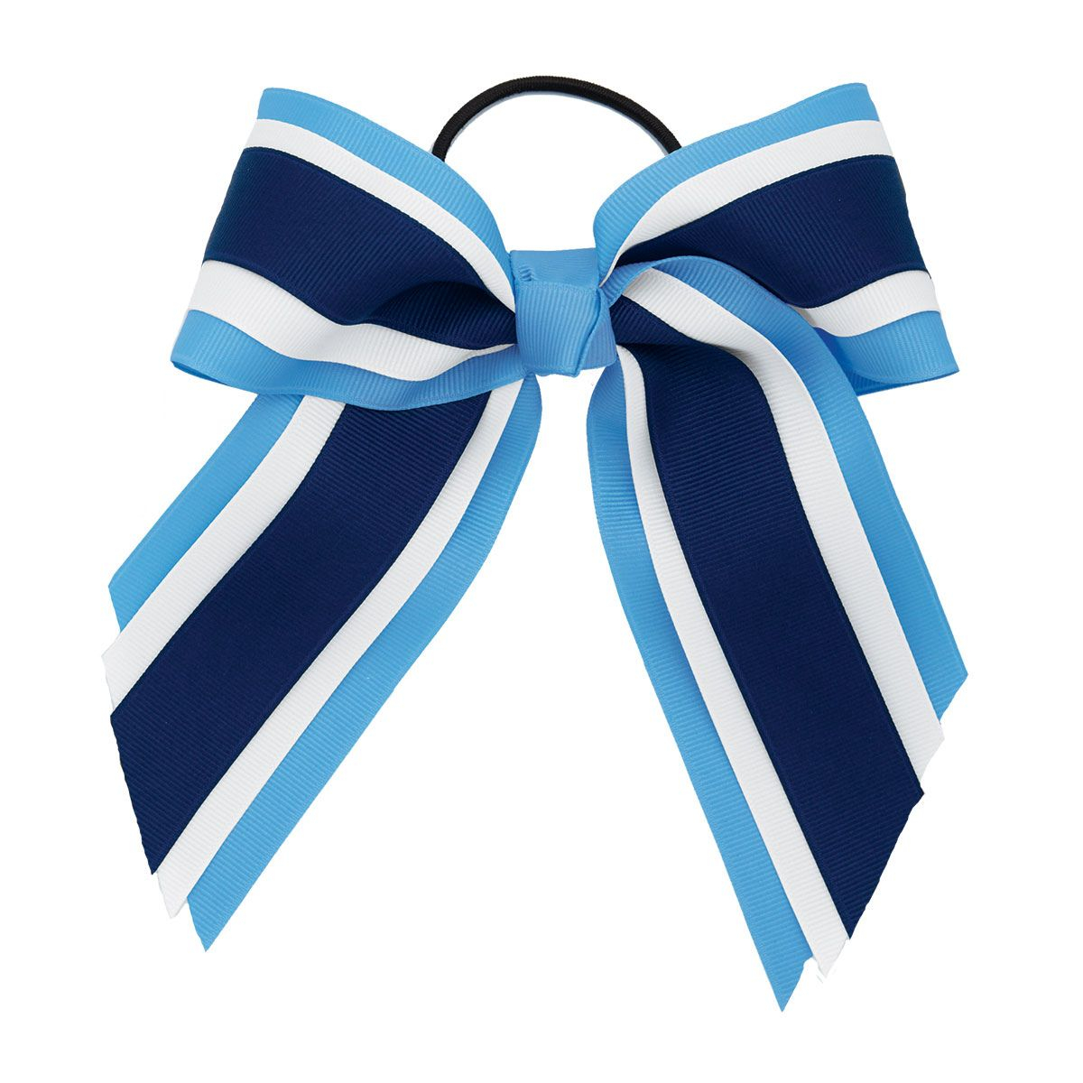 Large Custom Three Layer Short Tail Bow with Solid Grosgrain Ribbon