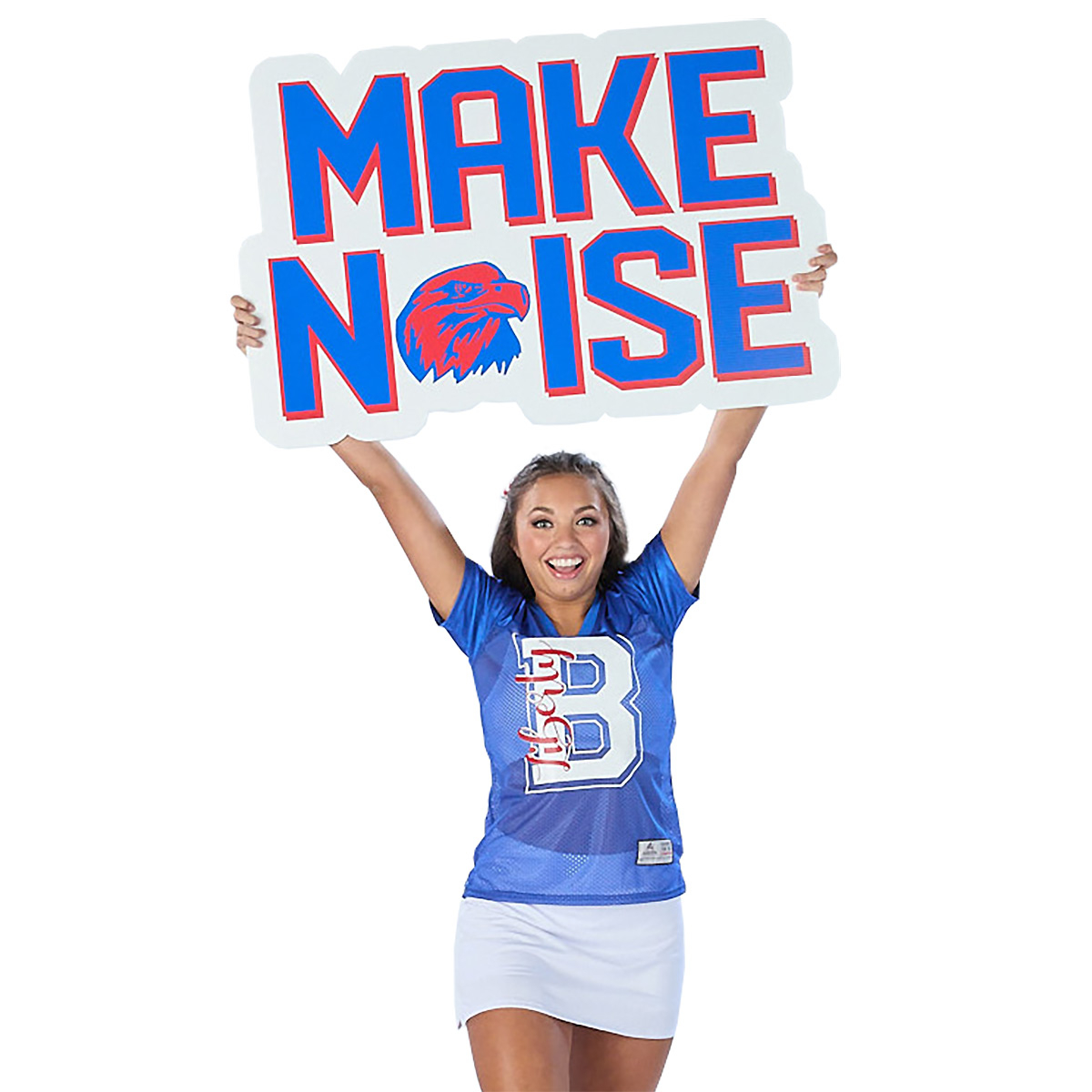 Custom Shaped Make Noise Pep Rally Sign Printed on One Side - 24 in x 36 in