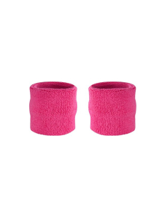 Solid Hot Pink Wrist Bands (Pair)