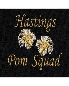 Two Color Mixed Case Monogram with Poms (MH2MTCPM)