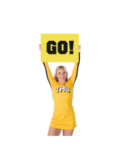 Custom Rectangle Pep Rally Sign Printed on One Side - 18 in. x 24 in.