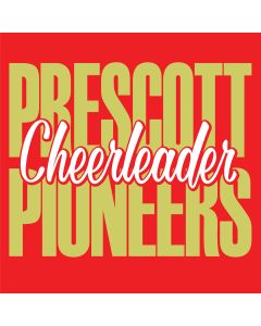 Cheerleader Team Name Vinyl Design (VLETCLMA)