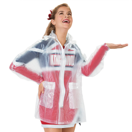 Clear pink raincoat best sale